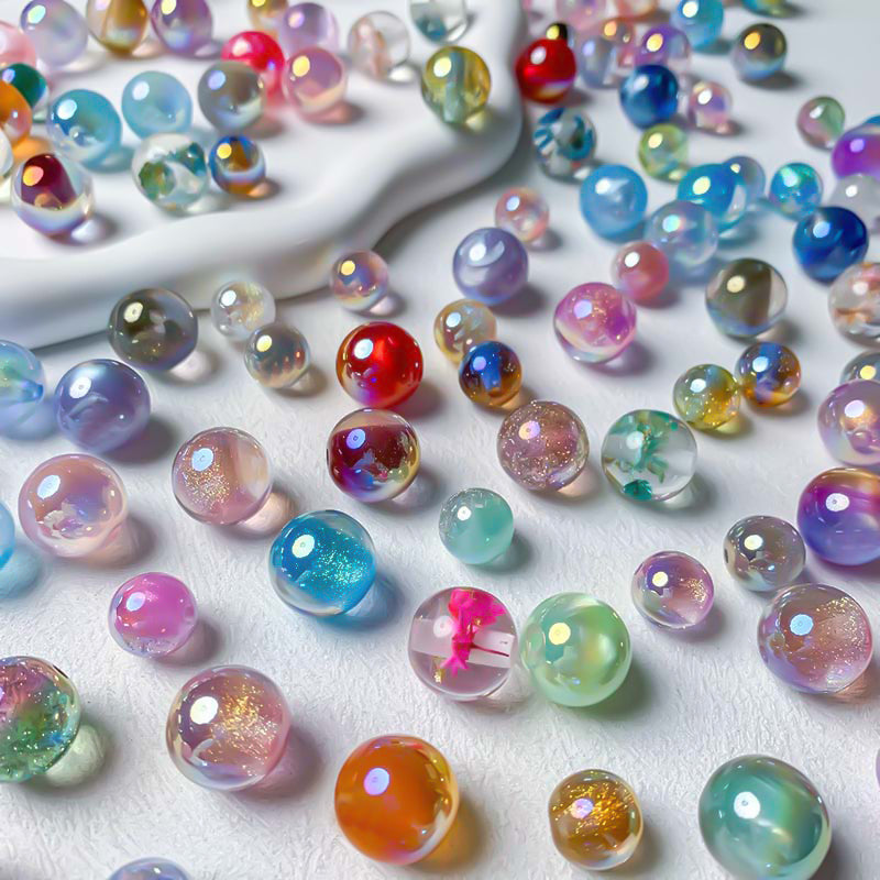 【Z010】[Pair Matching Game] 12-16mm Optically Electroplated Resin Beads Blind Bags