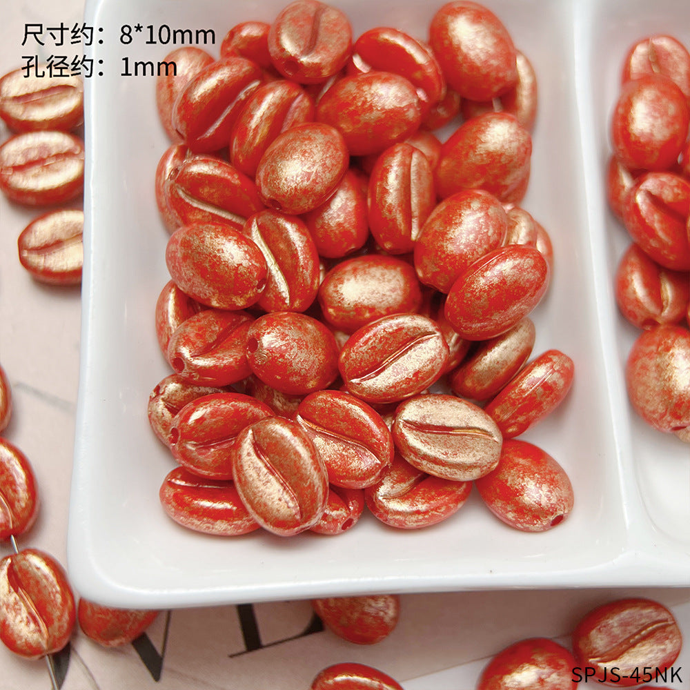 【R028】Picasso Coffee Bean- High quality acrylic beads