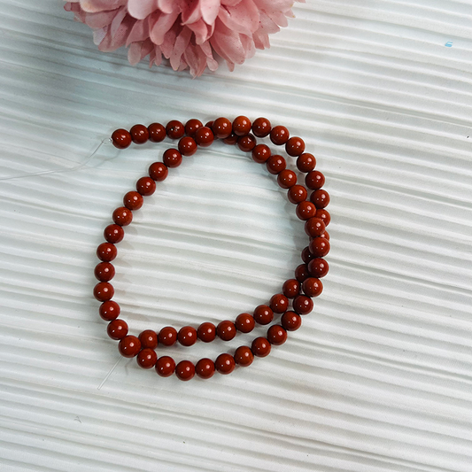 【C091】Red Jasper (6-7MM)-High Quality Natural Crystal Beads