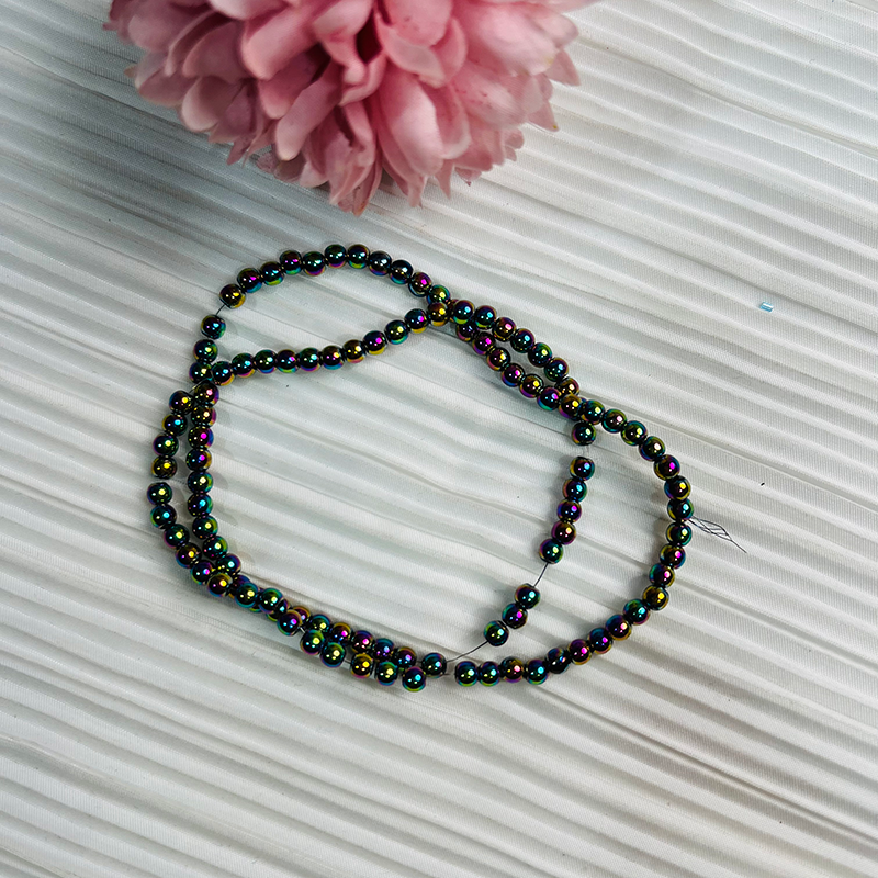 【C046】Aura Hematite（4-5mm）-High Quality Natural Crystal Beads