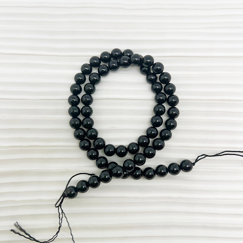 【C060】Black Tourmaline-High Quality Natural Crystal Beads