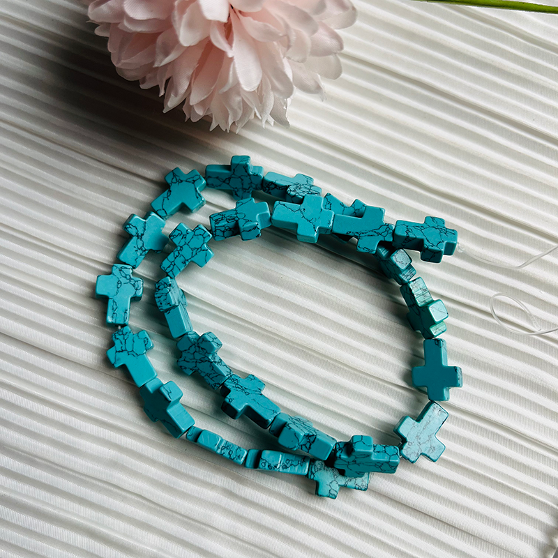 【C069】Cross -High Quality Natural Crystal Beads