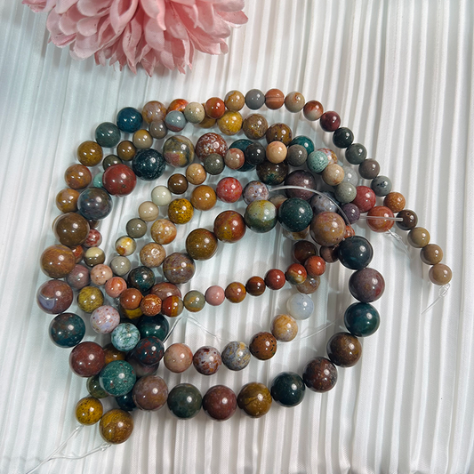 【C086】Ocean Jasper-High Quality Natural Crystal Beads