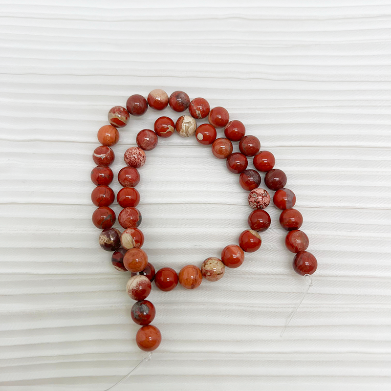 【C091】Red Jasper (6-7MM)-High Quality Natural Crystal Beads