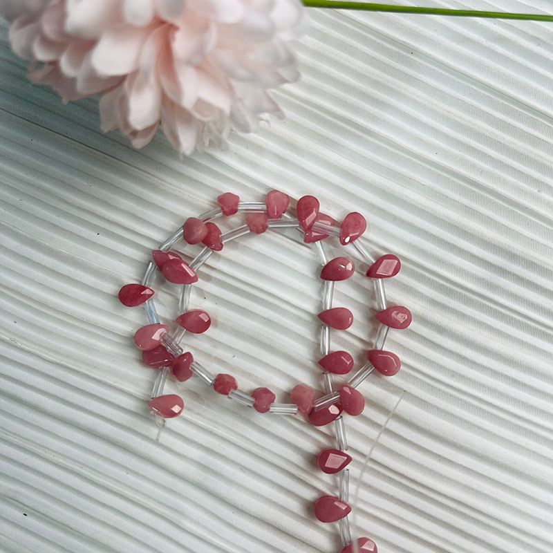 【C095】Cut petal drops-High Quality Natural Crystal Beads