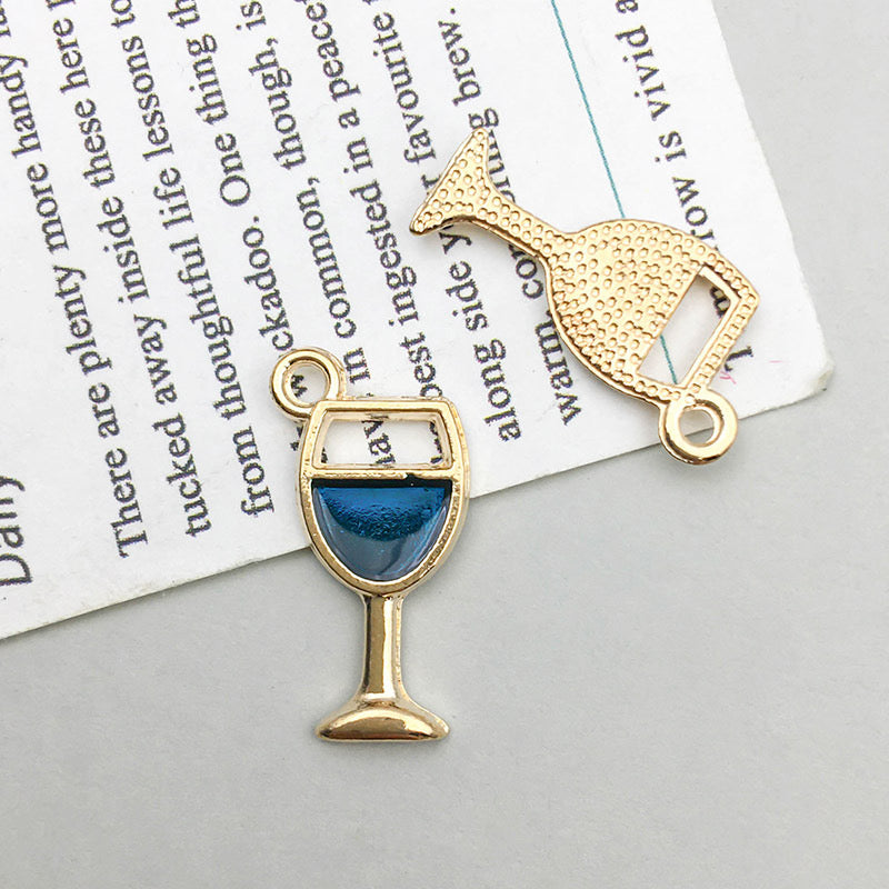 【P132】 Wine Glass -High quality charms