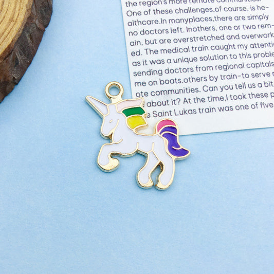 【P158】The rainbow unicorn -High quality charms