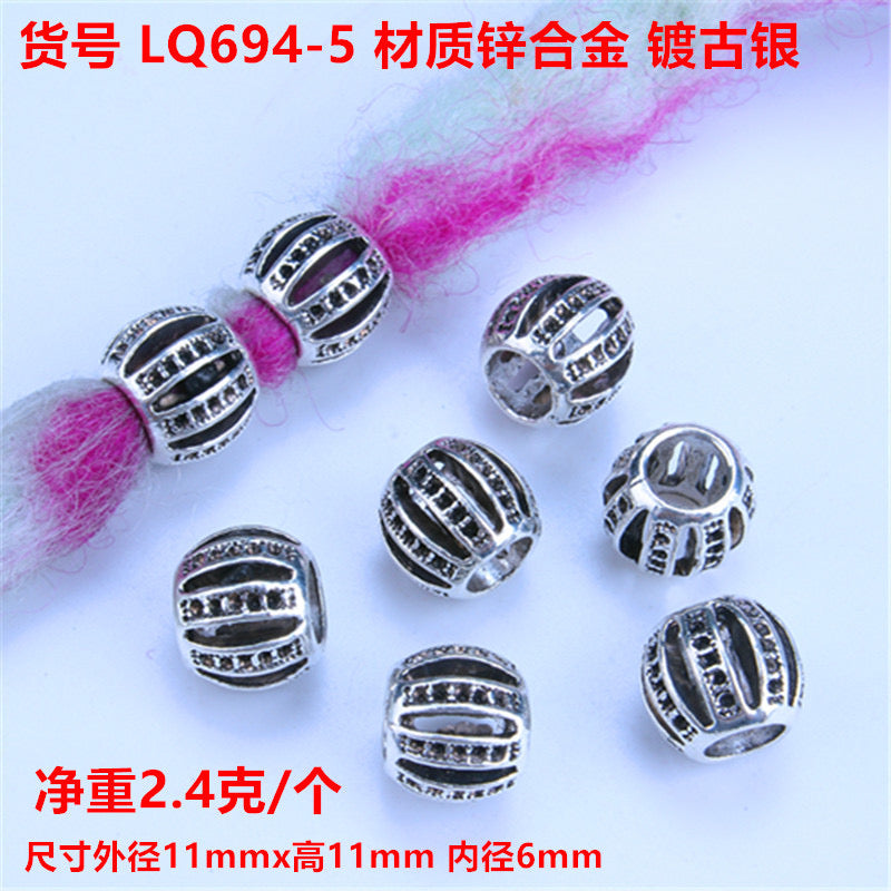 【P190】Tibetan silver bucket beads-High quality charms