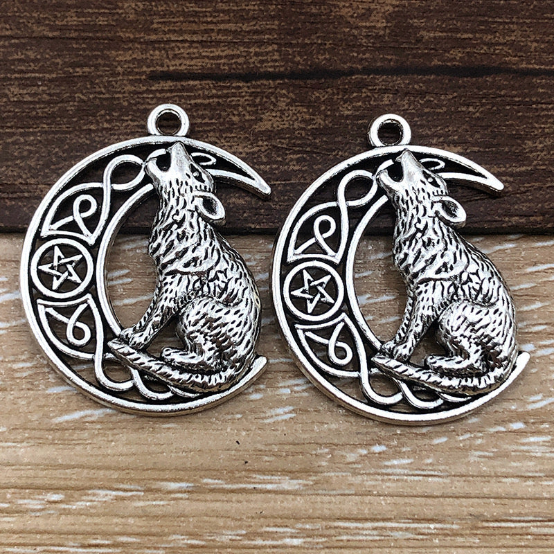 【P222】Silvery animal-High quality charms