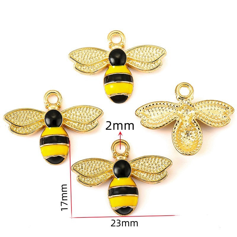 【P019】Bee-High quality charms