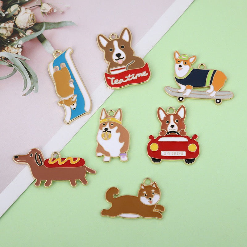 【P246】Dogs - High quality charms