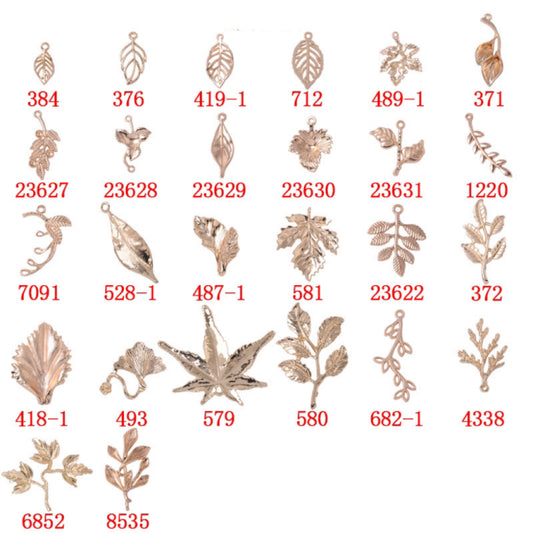 【P248】Golden Leaf Series - High quality charms