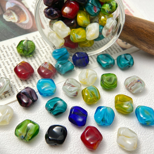 【A519】A thousand of Flowers Free form Beads  - High quality  glass beads(pack on live)