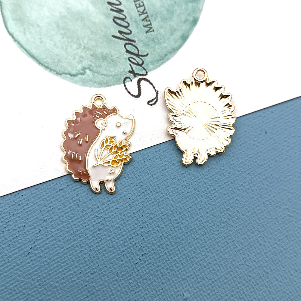 【P305】Hedgehog(2 pcs)-High quality charms