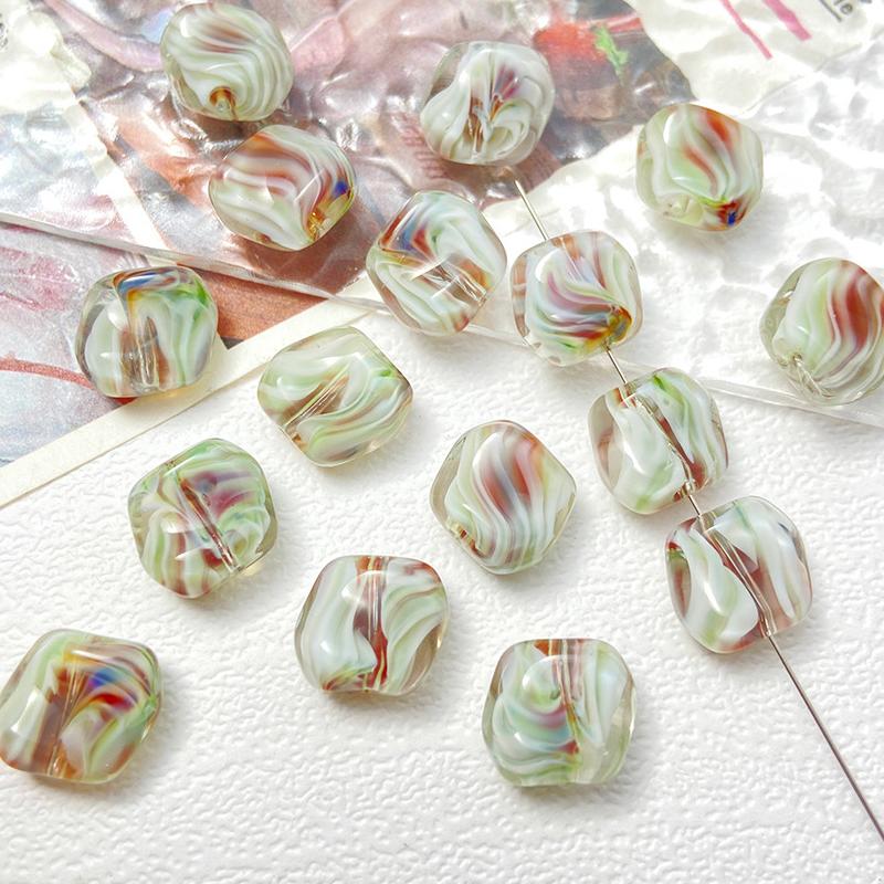 【A519】A thousand of Flowers Free form Beads  - High quality  glass beads(pack on live)