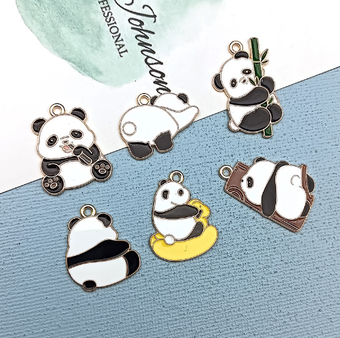 【P003】Panda Family-High quality charms set