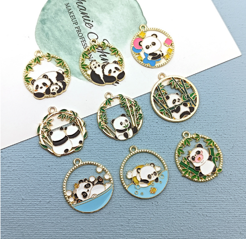 【P003】Panda Family-High quality charms