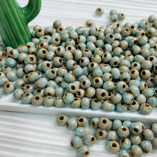 【T004】8mm Blue Ice-High Quality Chinese ceramic beads