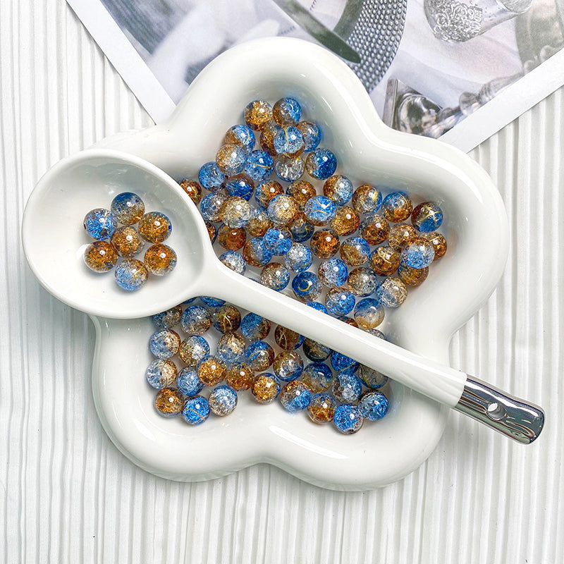 【H003】Gold decorative glass beads- High quality glass beads