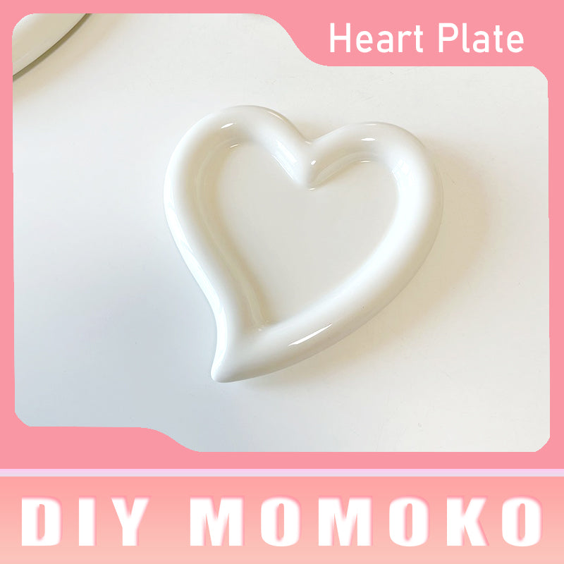 【D022】Heart Plate(15cm)- DIY tools Regular (Pack Offline)