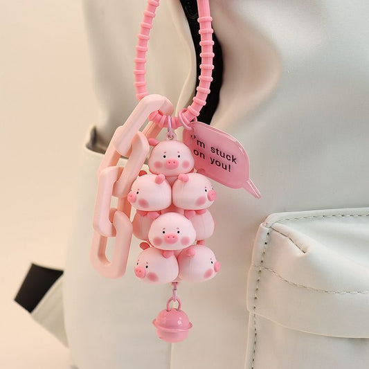 【K044】Pig Jenga keychain- High quality Keychain